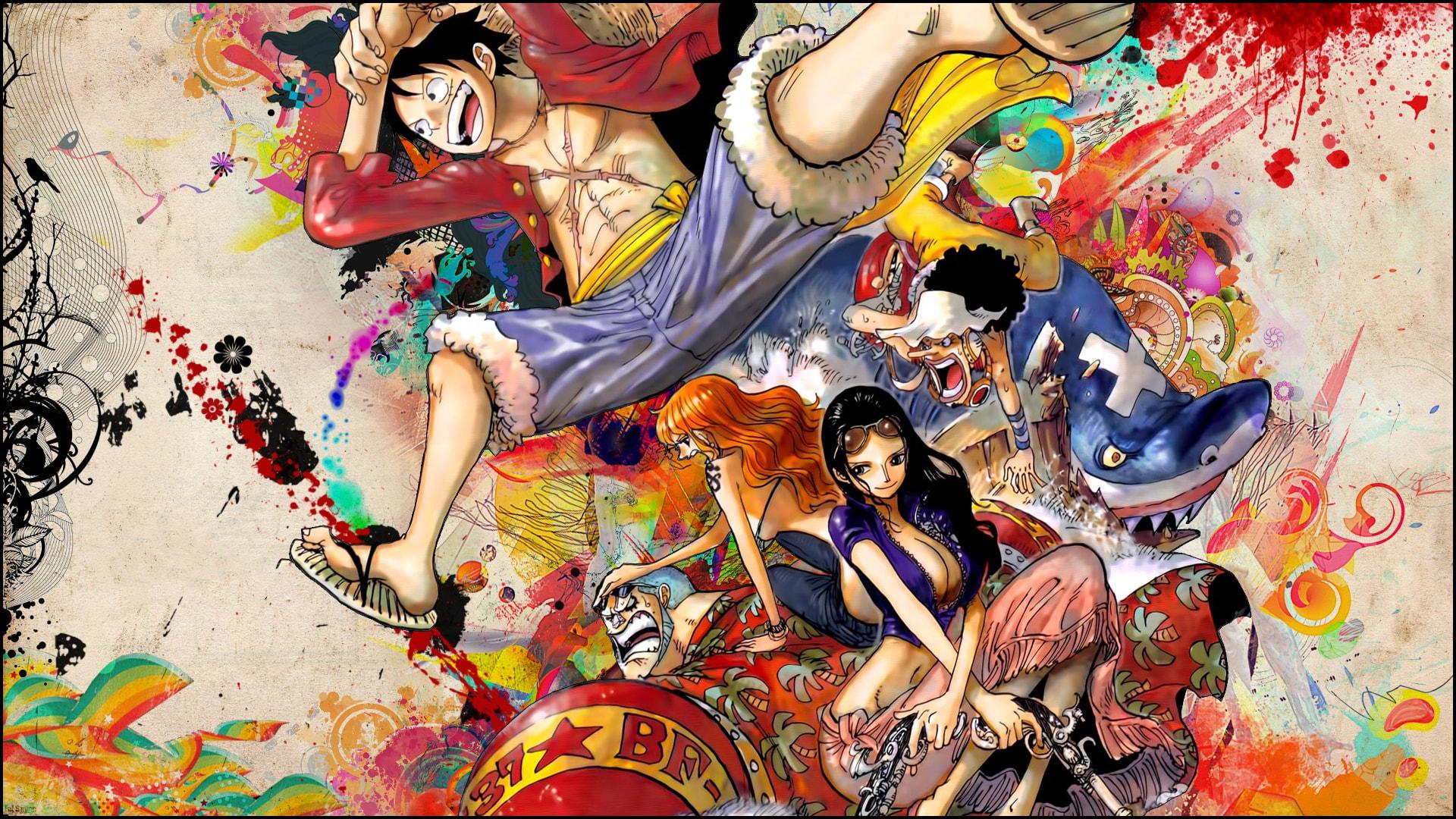 Anime Franky One Piece Nami Nico Robin Strawhat Pirates