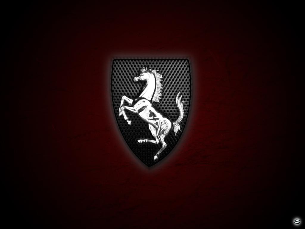 Red And Black Ferrari Logo