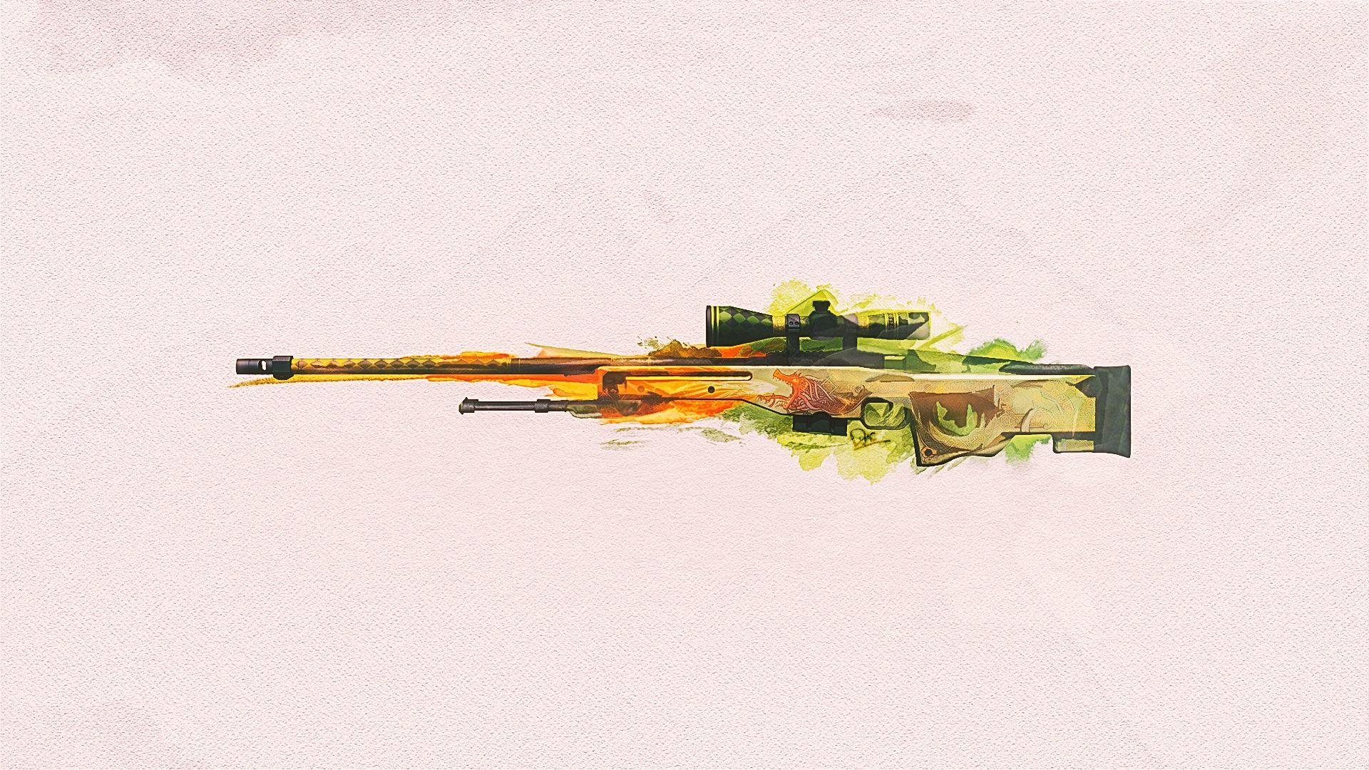 Download AWP Dragon Lore CSGO Sniper Rifle Wallpaper 1920x1080