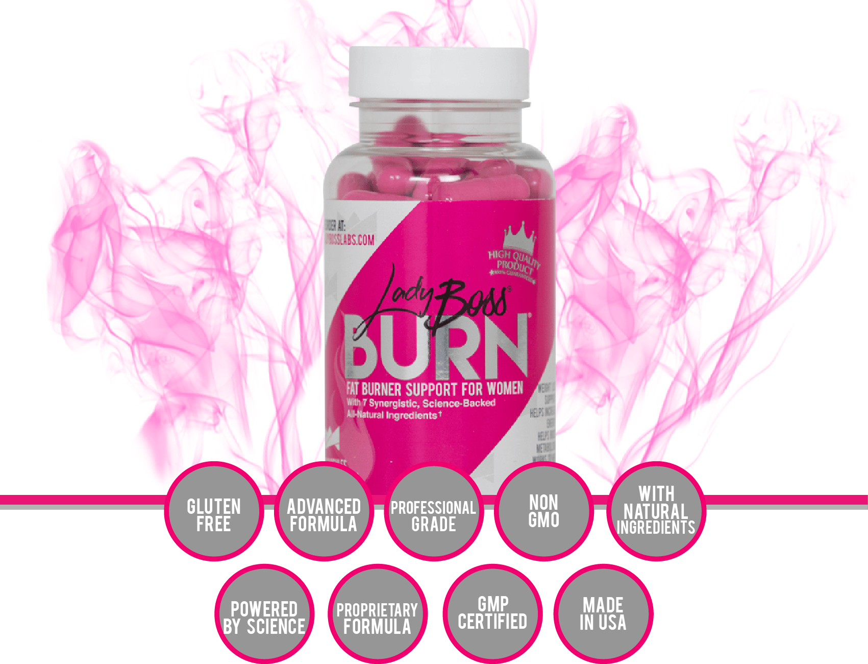 LadyBoss BURN All Natural Fat Burner For Women