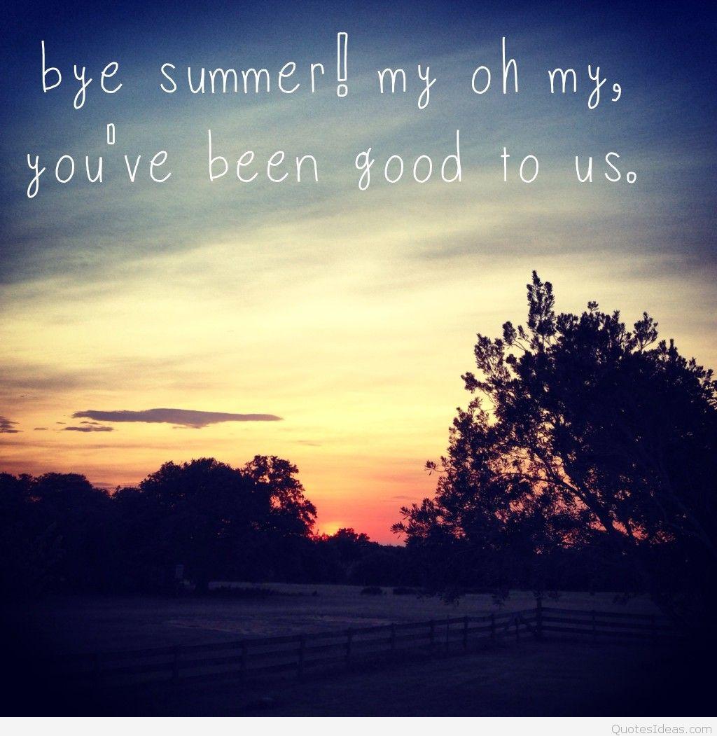 Bye bye summer quote with wallpapers