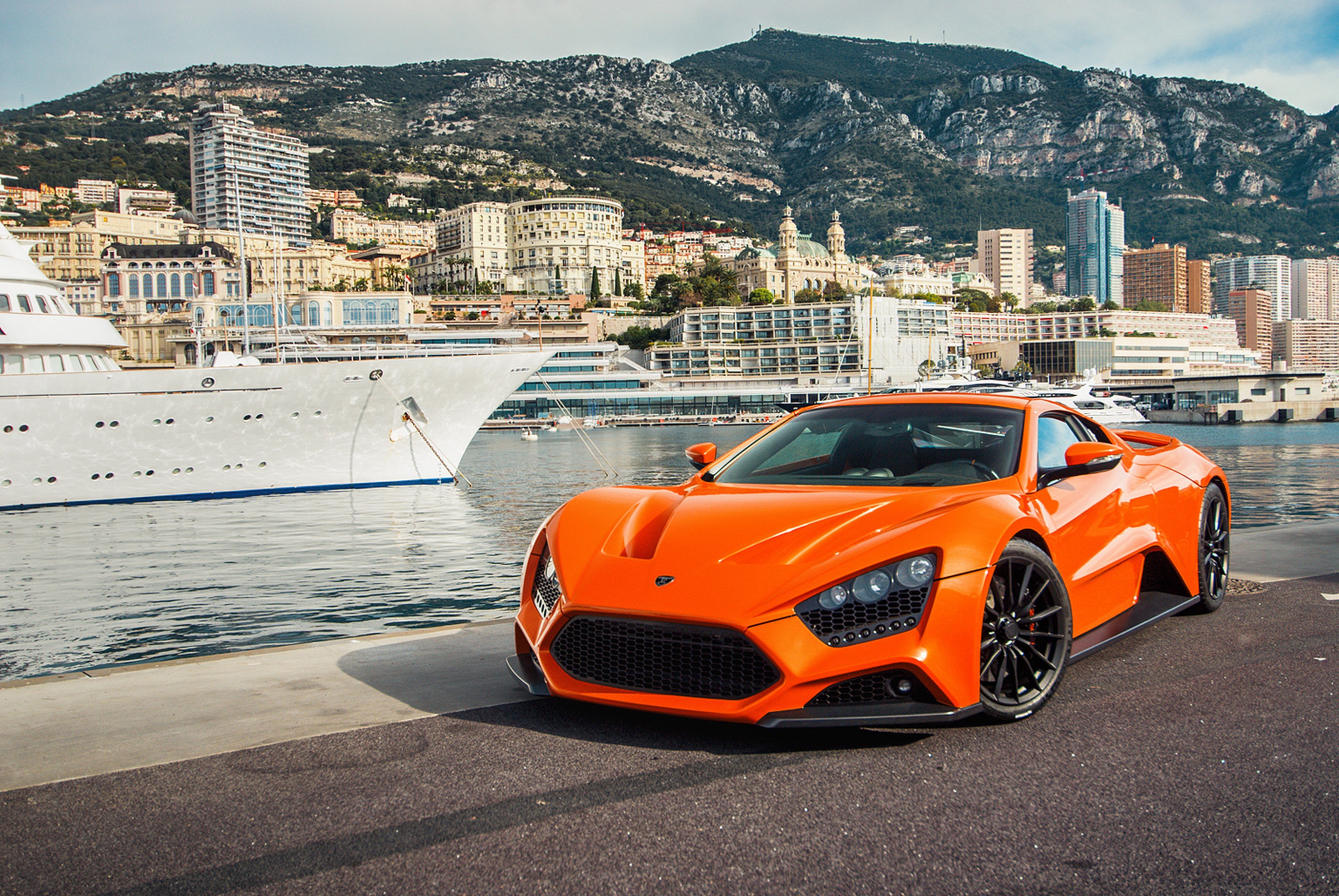 Zenvo ST1 tours Monaco supercar car sports orange city europe