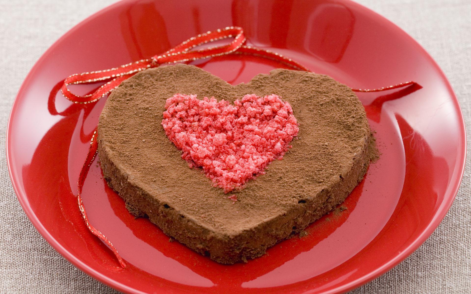 Chocolate Heart Cake wallpaper