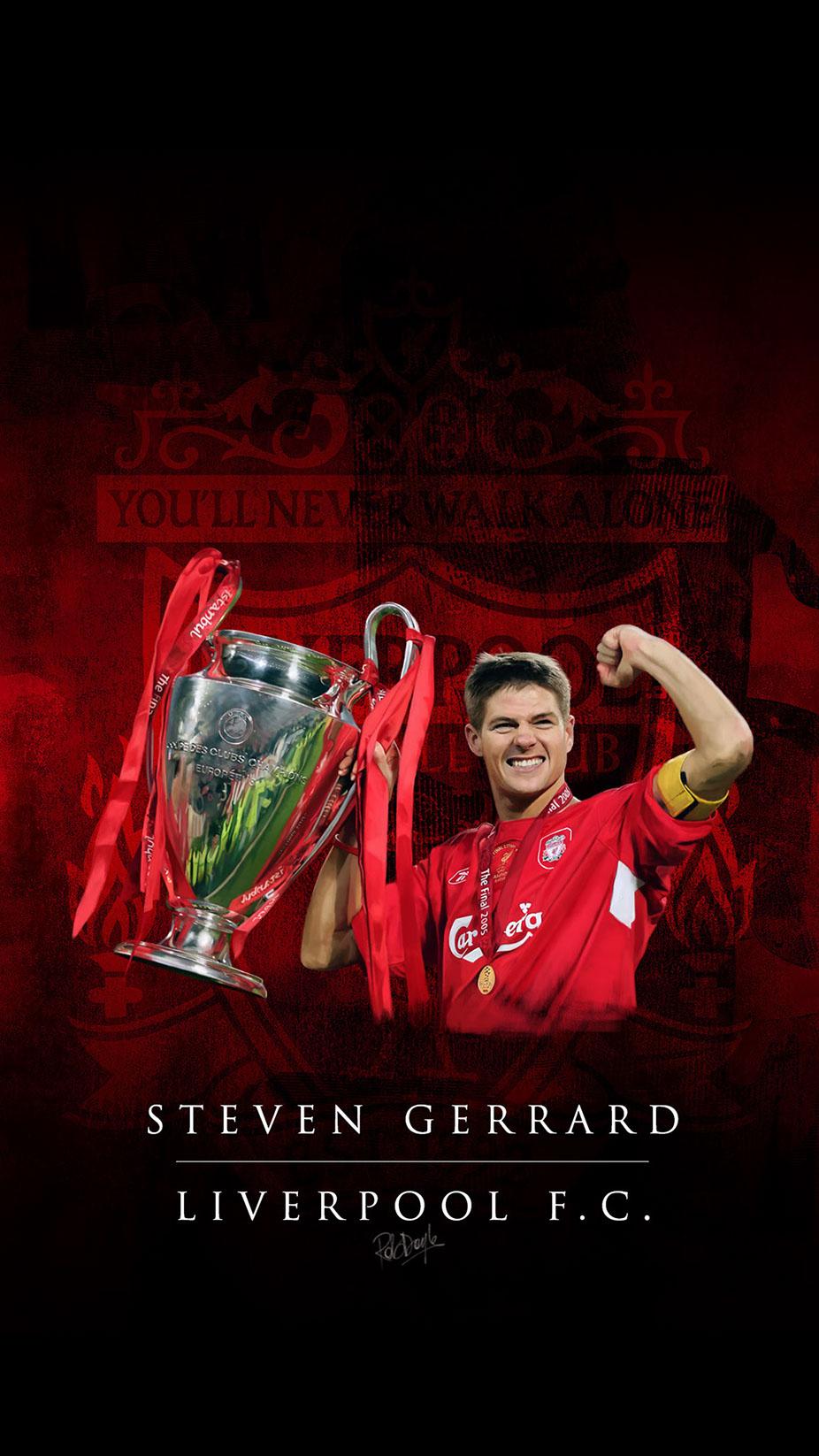 LFC Steven Gerrard Istanbul iPhone Wallpaper