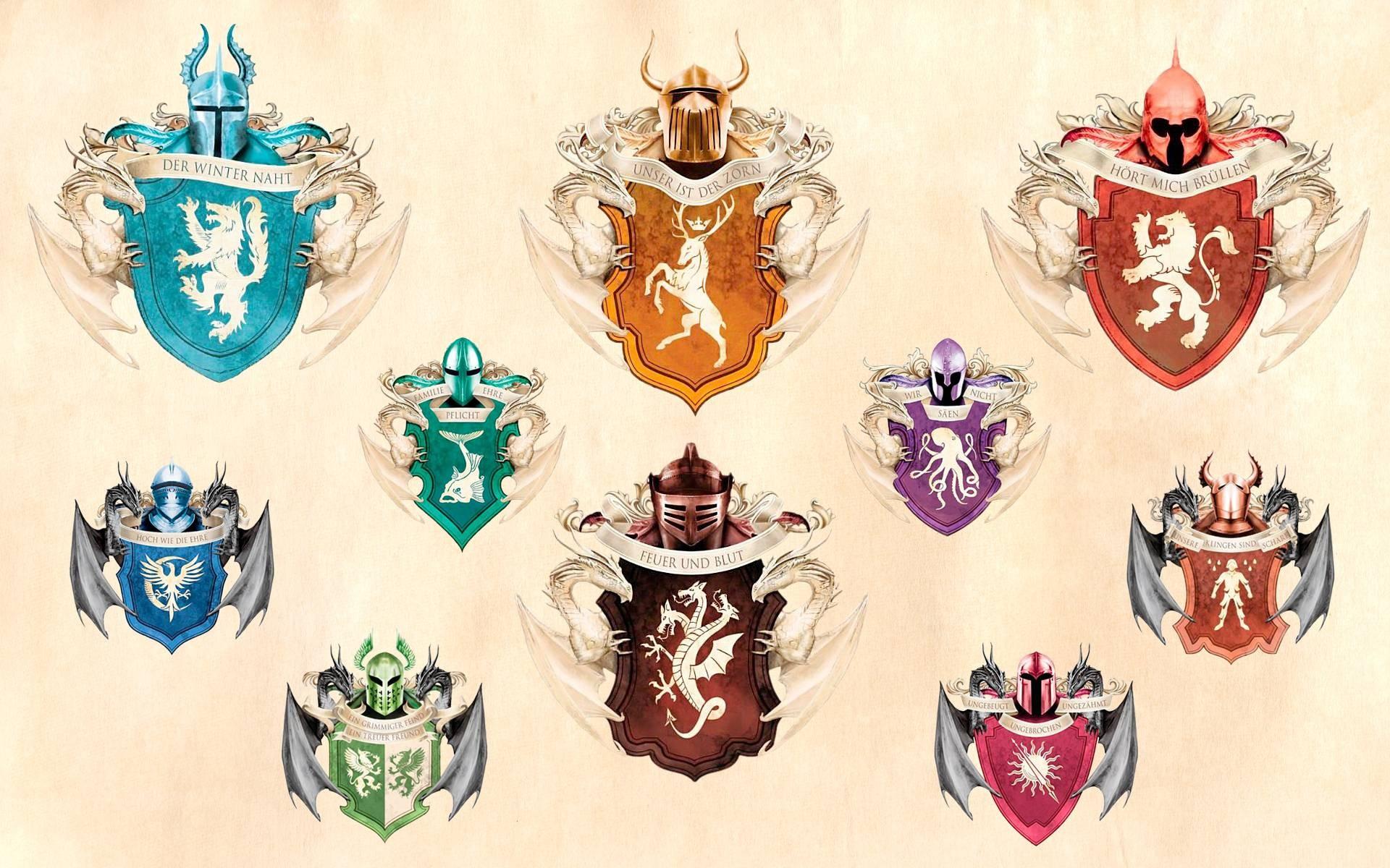 Game of Thrones Houses Symbols, High Definition, High