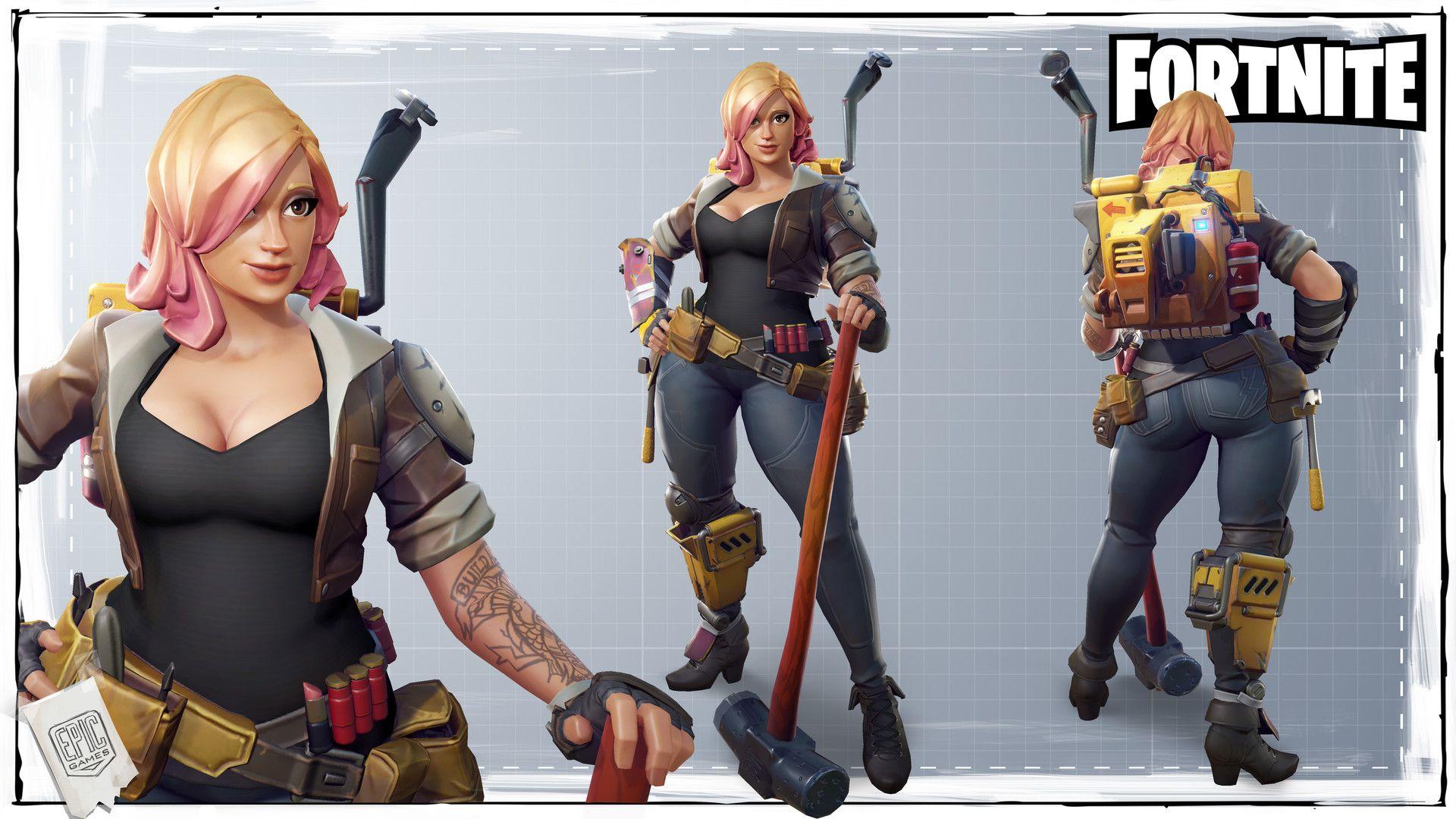 This is the female constructor model I created for Fortnite. Concept