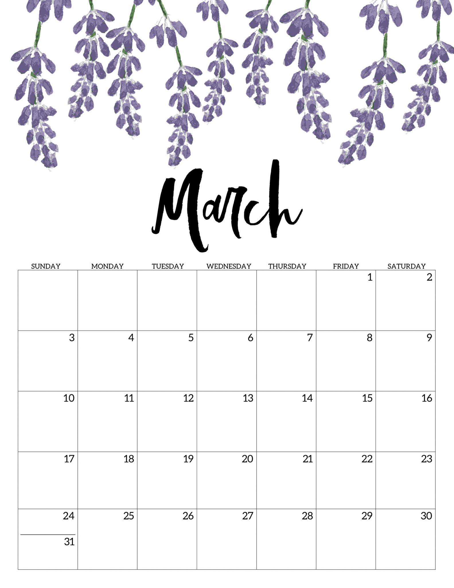 Free} March 2019 Calendar PDF Word Excel Vertical Xls Page A4 Vector