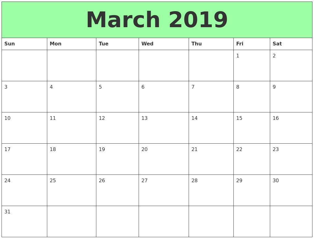 Cute March 2019 Calendar Pink Designs Floral Wall Calendar