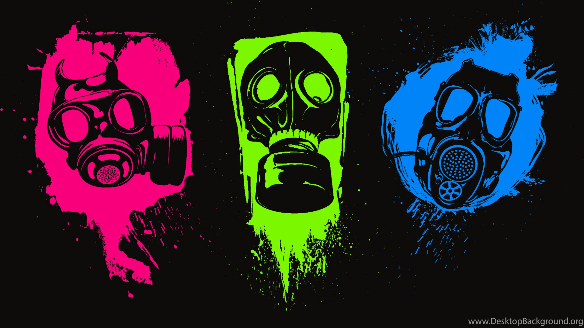Gas Masks Wallpaper Desktop Background