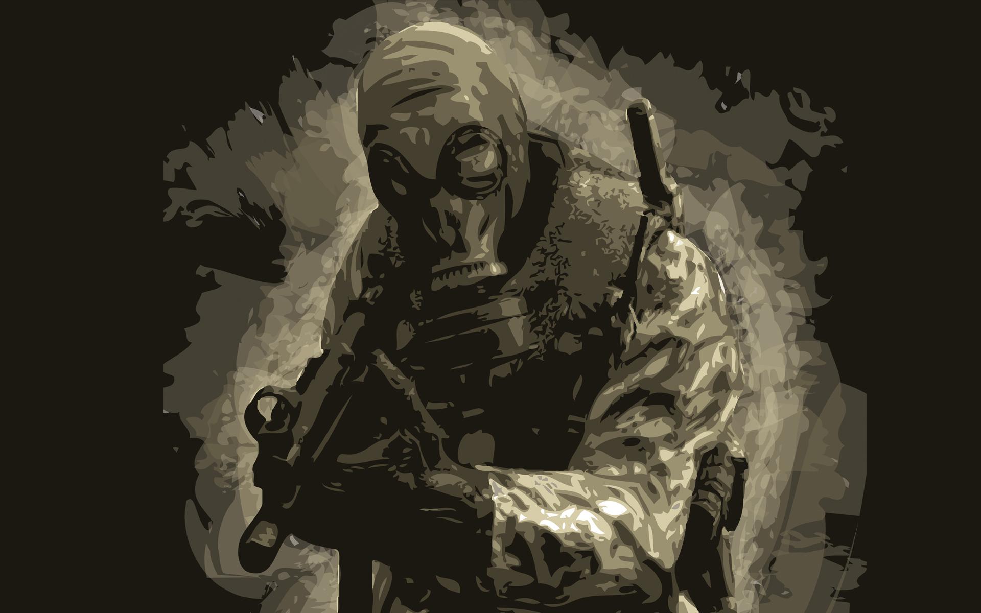 Gas Mask Soldier Drawing.com. Free for personal use
