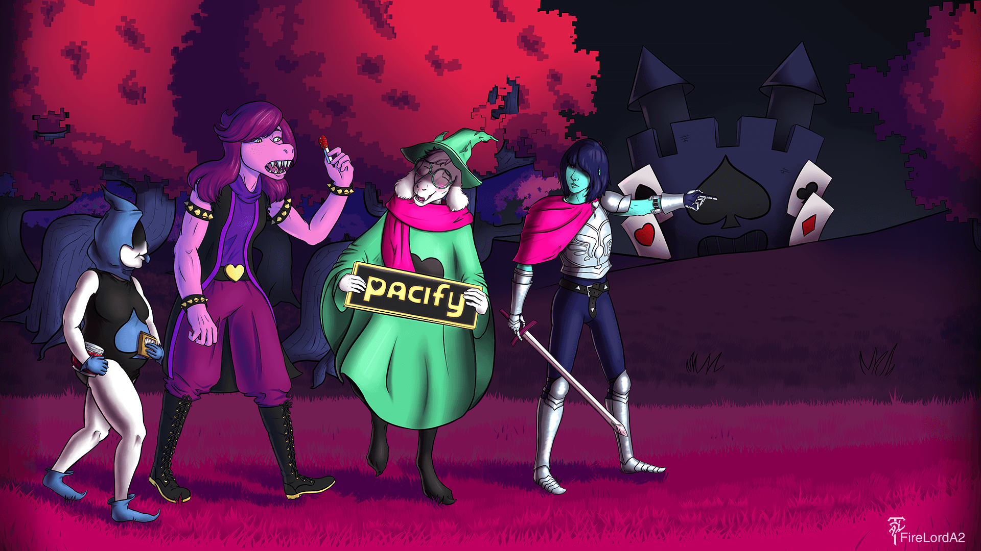 Done with my Deltarune Poster artwork (this isn't the original, but have the desktop wallpaper 1080p one) follow on instagram cowled_chaperone