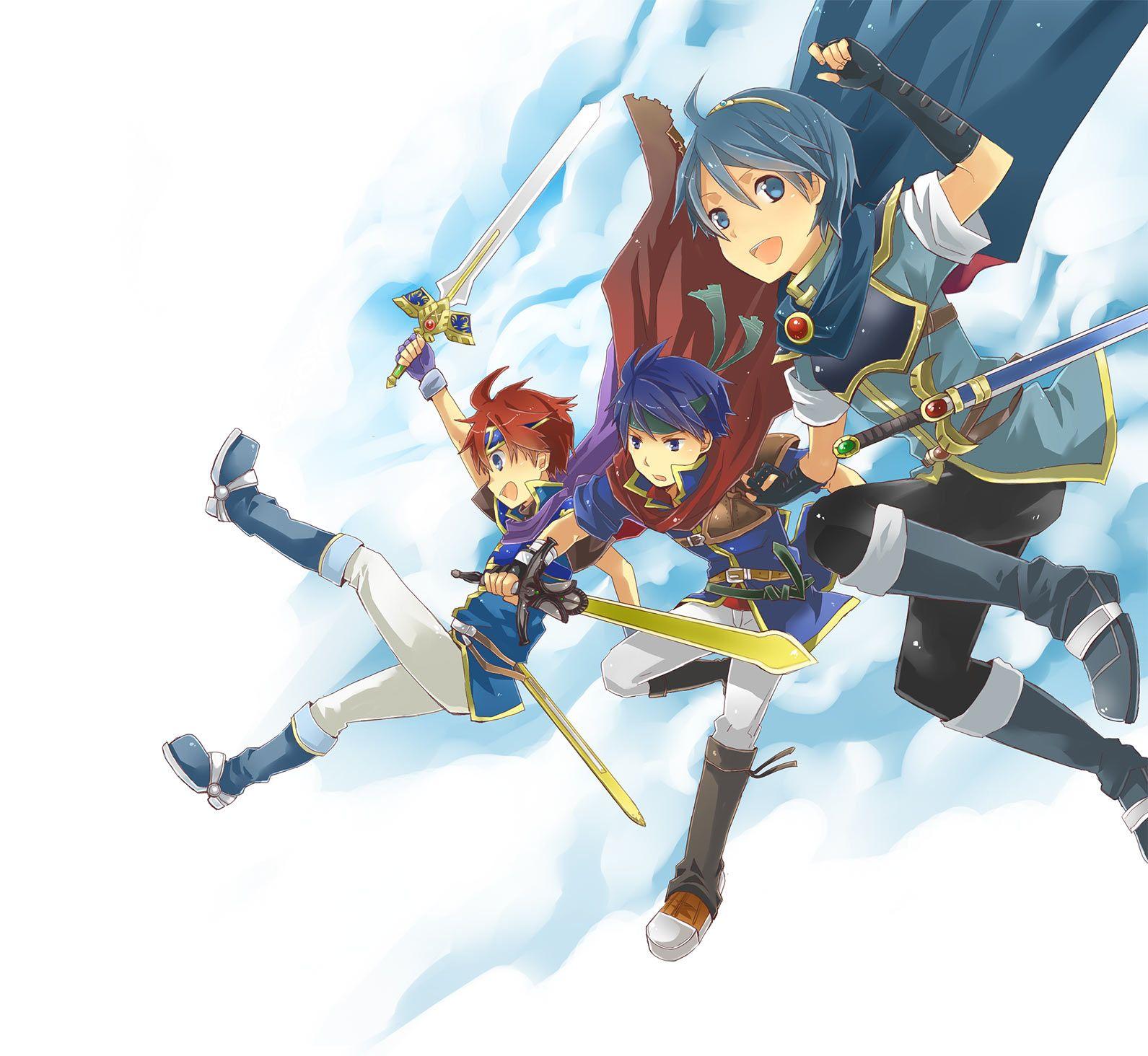 Roy, Ike, And Marth Being Themselves. Anime Cartoony Things