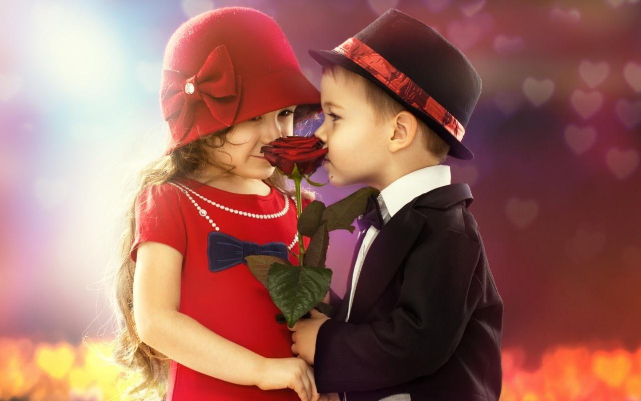 Cute Child Couple Wallpaper Image New. Kiss image, Romantic status, Cute kids