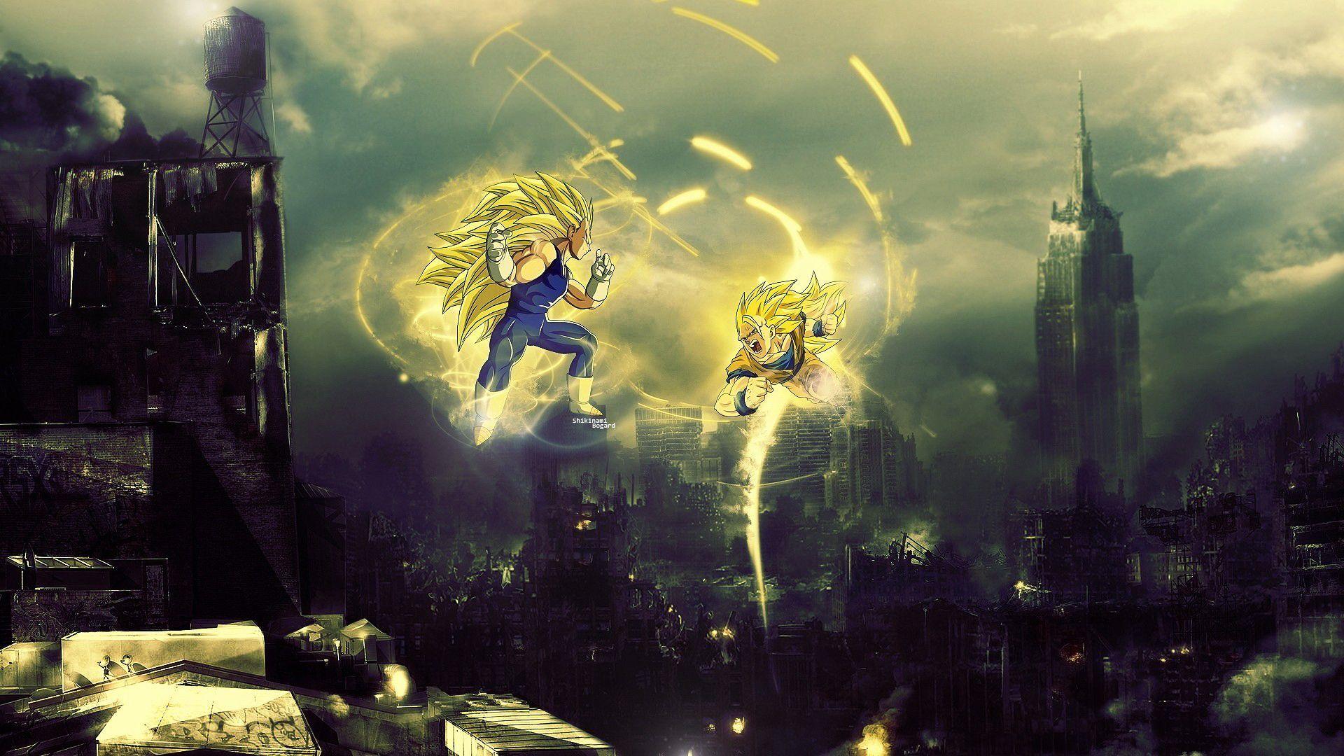 Super Saiyan 3 Vegeta vs Goku Dragon Ball Z Anime HD Wall