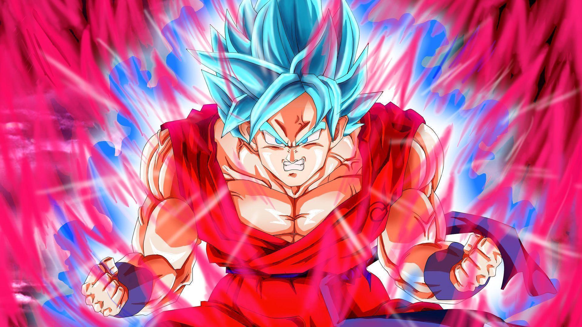Goku Blue Wallpaper background picture