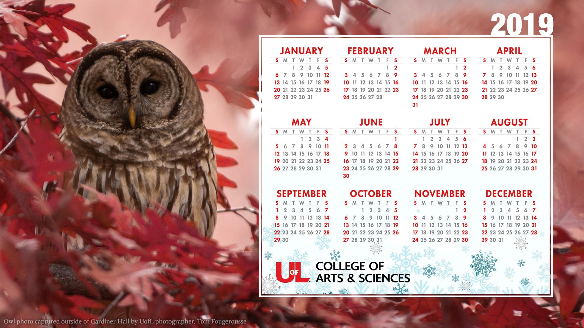 Holiday Calendar Desktop Wallpaper