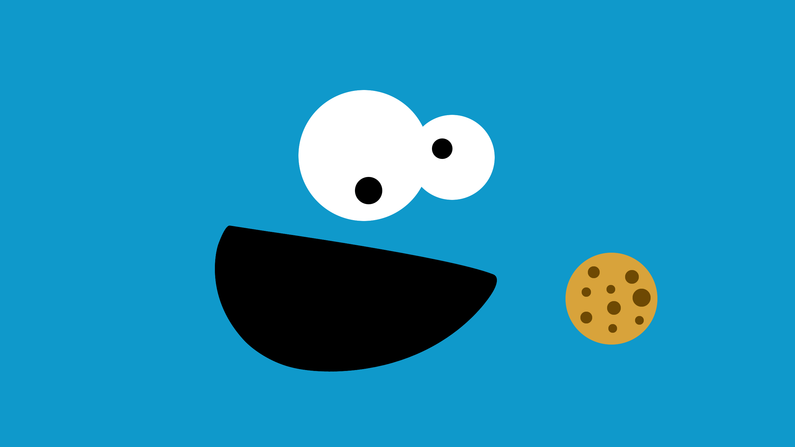 Wallpaper, minimalism, Cookie Monster, Sesame Street 2560x1440