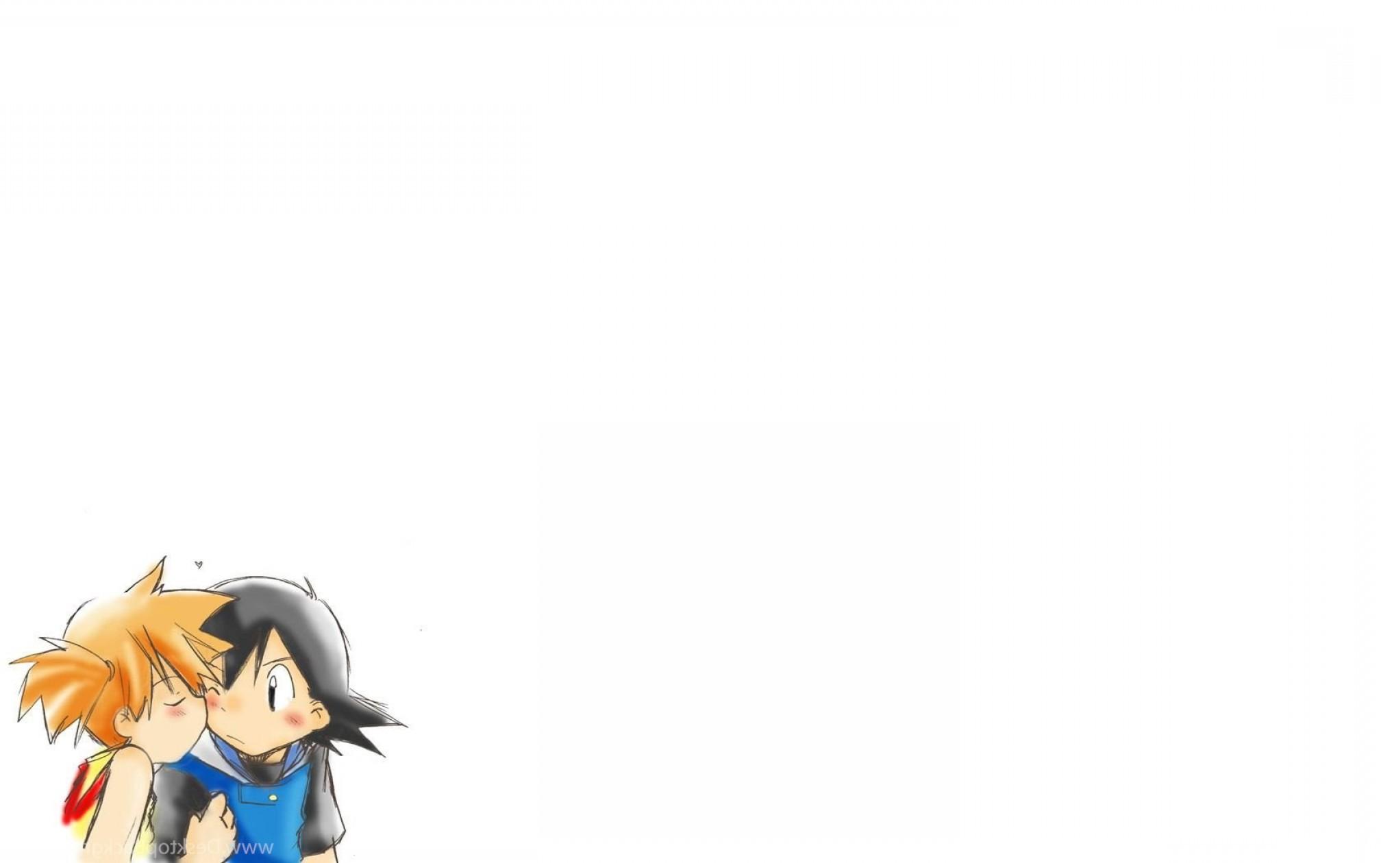 Ash Ketchum Misty Pokemon Pokemon Ash White Background Wallpaper