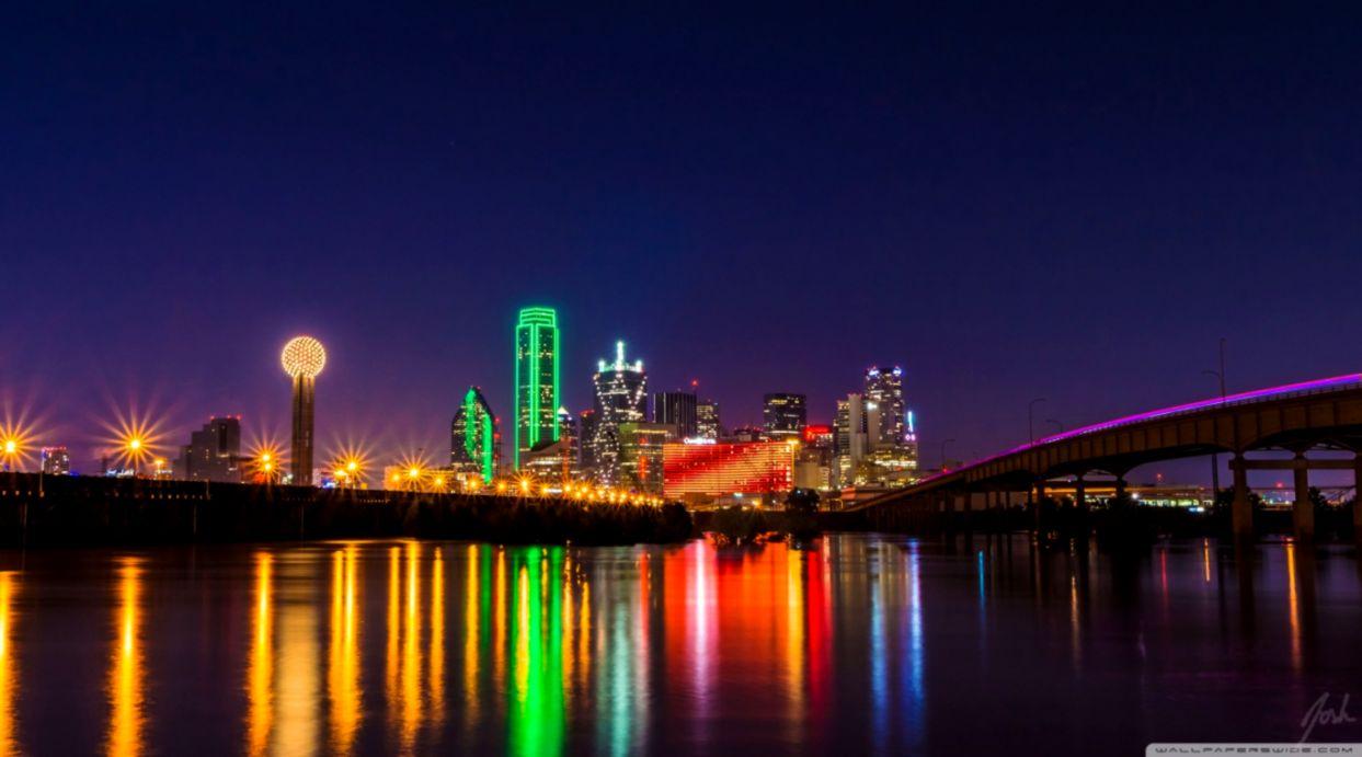 Skyline Dallas At Night HD Wallpaper