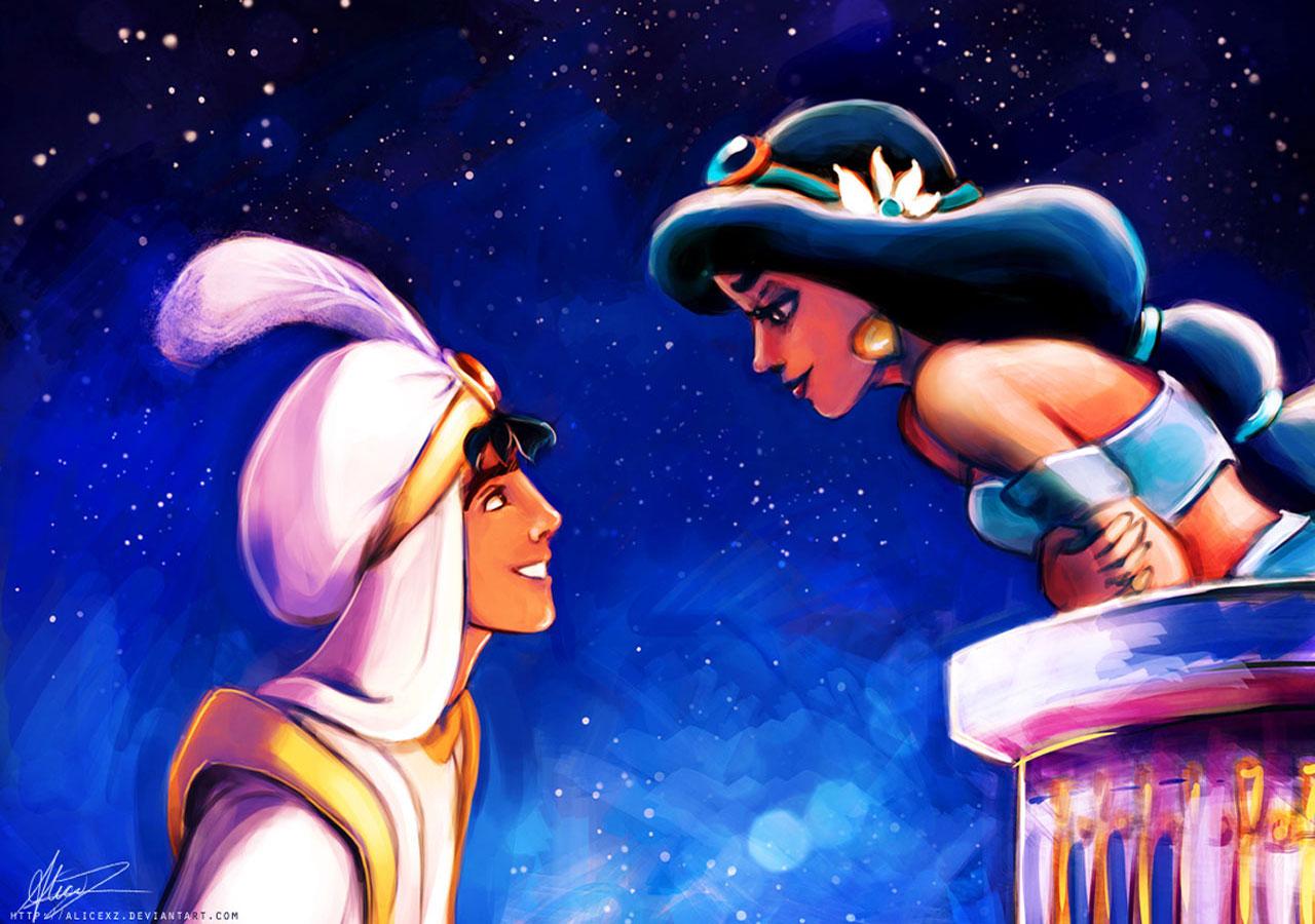 Aladdin and Jasmine Background Image for Mac