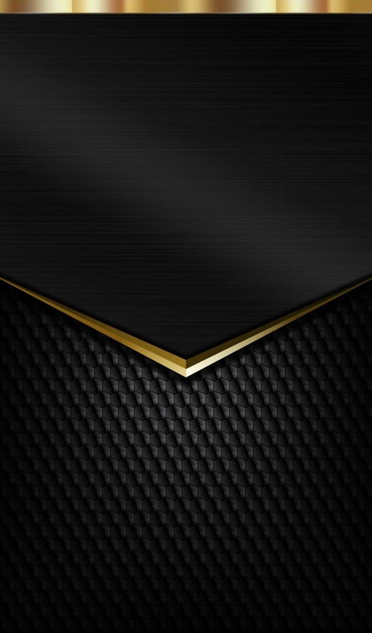 Black and Gold Textured Wallpaper. *Black Wallpaper in 2019