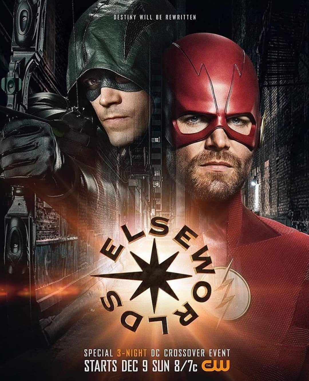 Here is the official poster for the 3 night arrowverse crossover