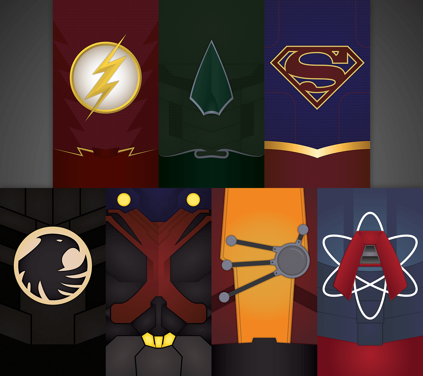 So I made a CW Justice League wallpaper set