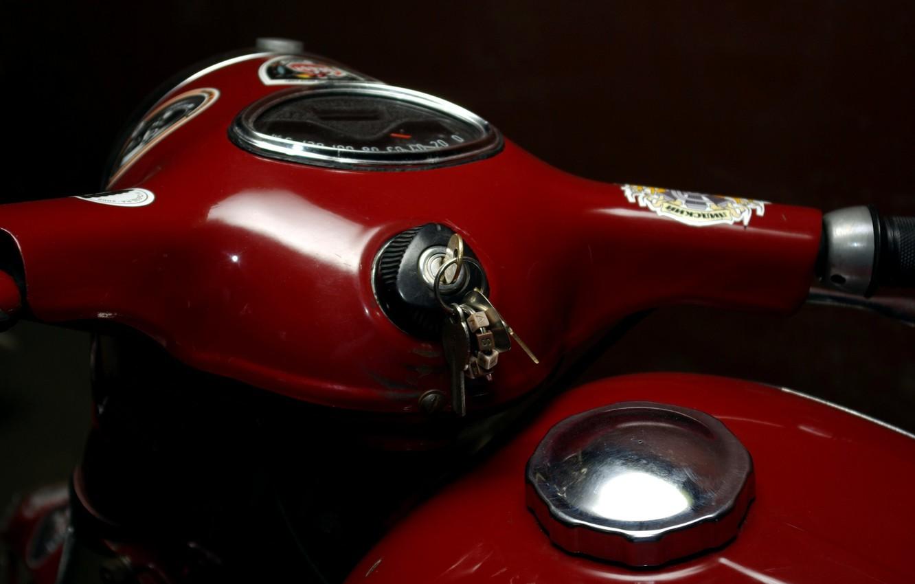 Wallpaper red, retro, bike, jawa image for desktop, section разное