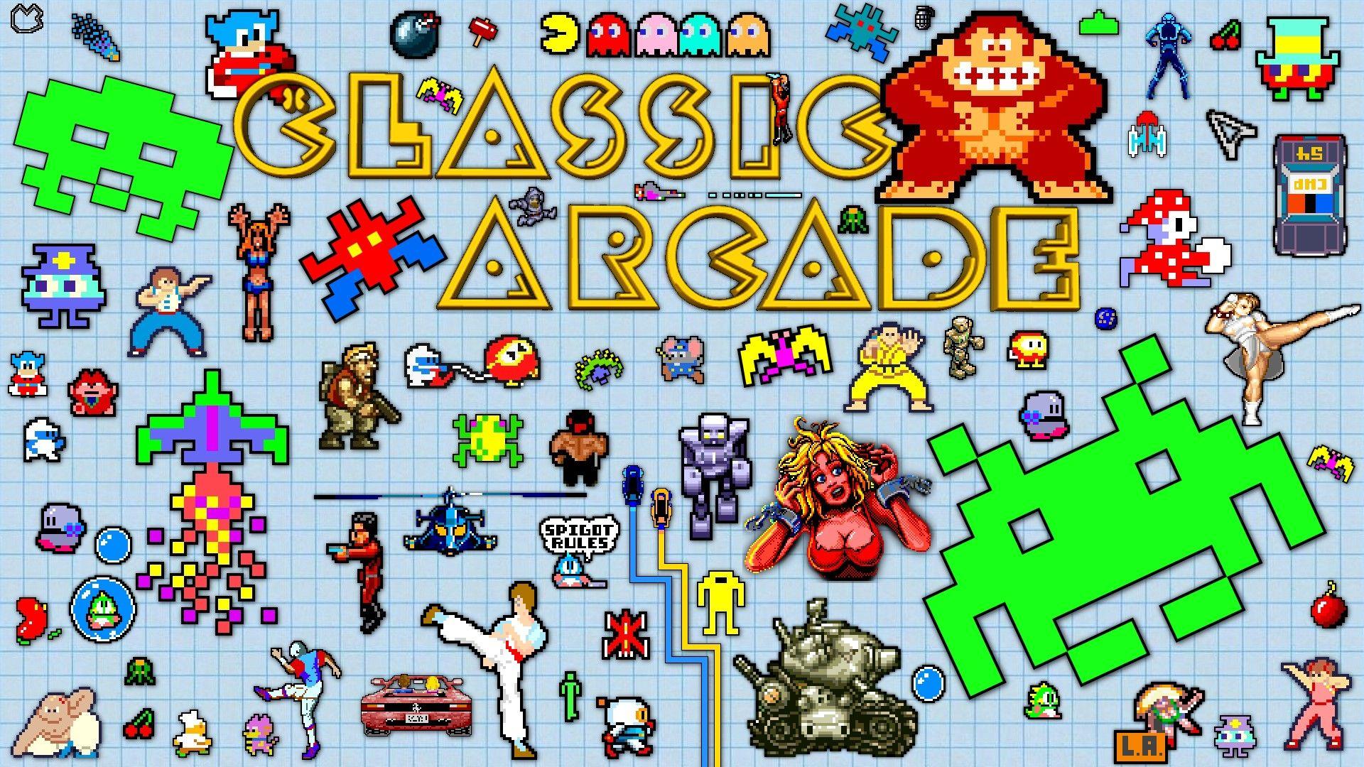 Arcade Wallpaper. Decided To 1080 Fie My Arcade Classic Wallpaper Hope You Like It. Classic Video Games, Retro Arcade Games, Retro Games Wallpaper