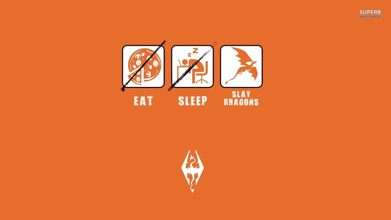 Elder Scrolls V, Skyrim image Eat / Sleep / Slay Dragons HD