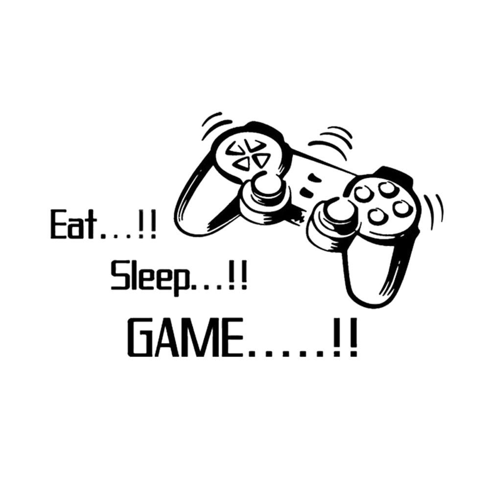 Eat Sleep Game Home Decoration Murals Wallpaper: Buy Wall Stickers