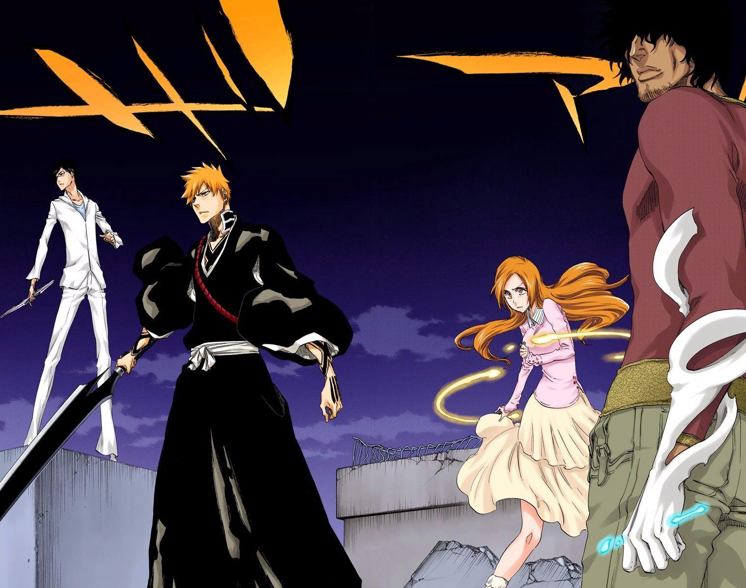 Ichigo, Sado, Orihime and Uryu confront the Hollows #Bleach Thousand
