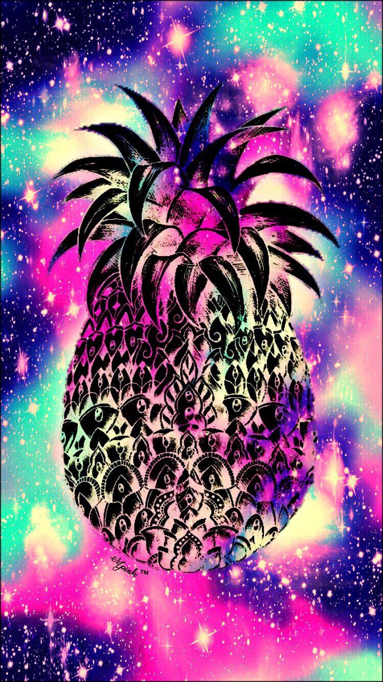 Galaxy Midnight Pineapple WallpaperLockscreen Girly, Cute