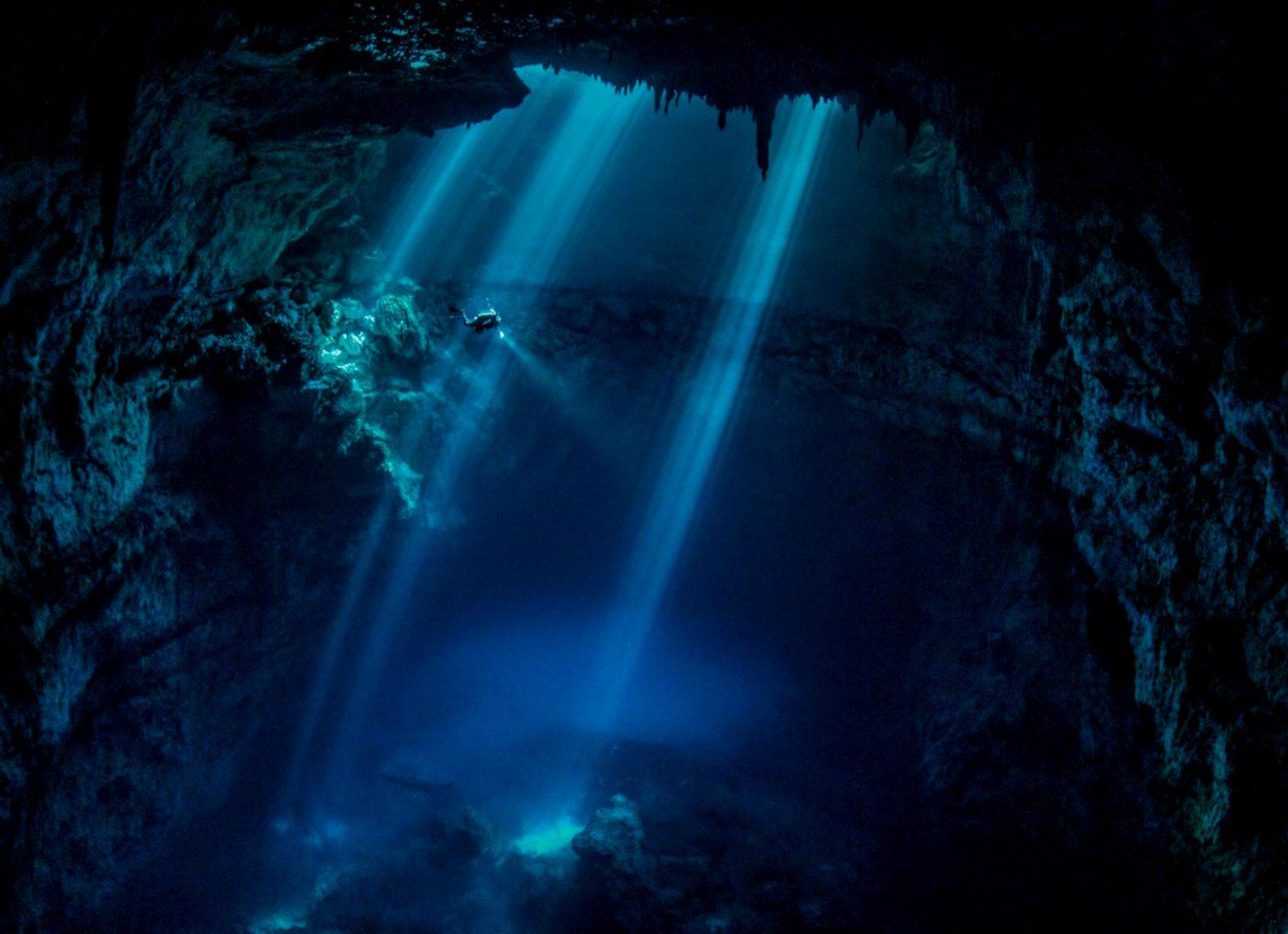 Underwater Cave Wallpaper
