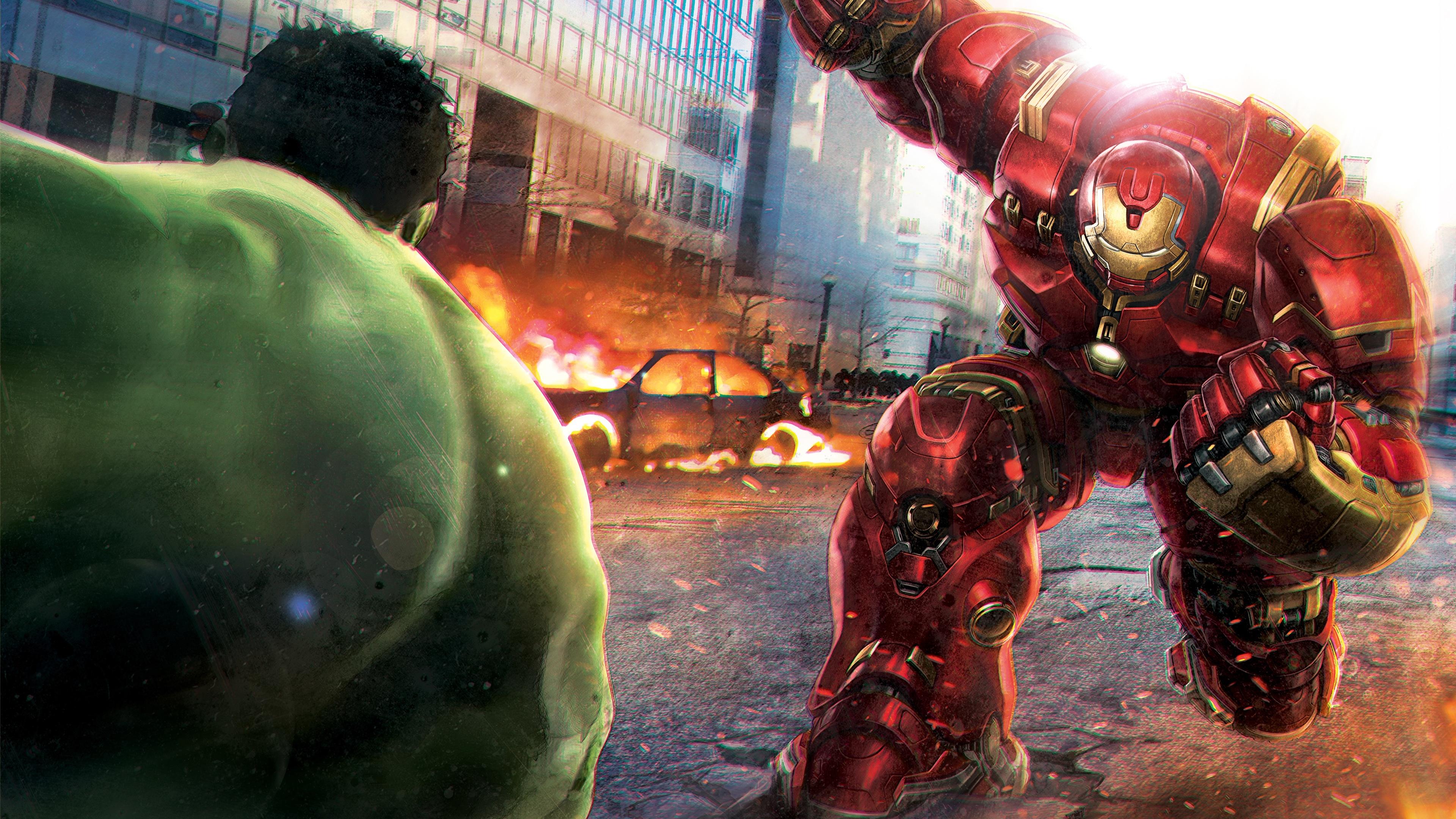 Hulk Vs Hulkbuster Wallpaper in jpg format for free download