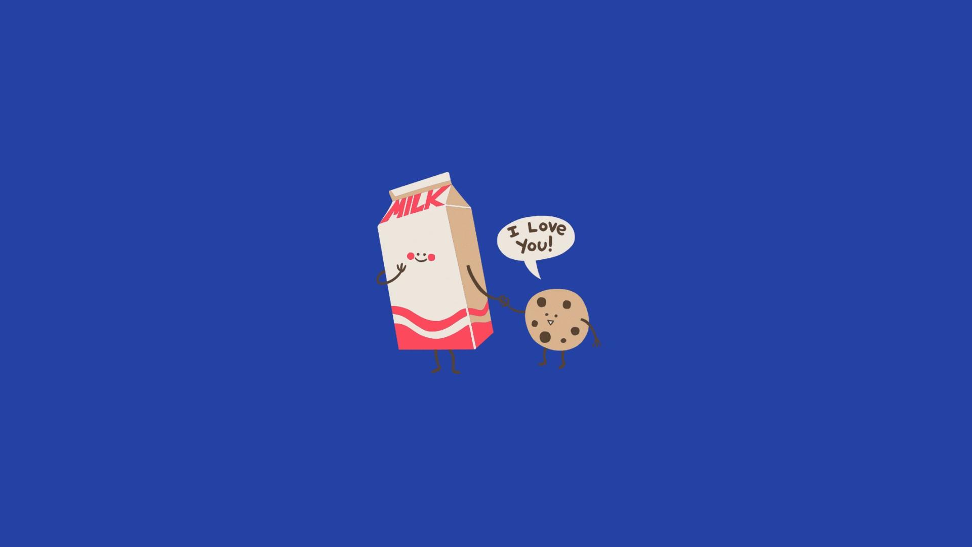 Milk Cookie Love Minimalism, HD Artist, 4k Wallpaper, Image