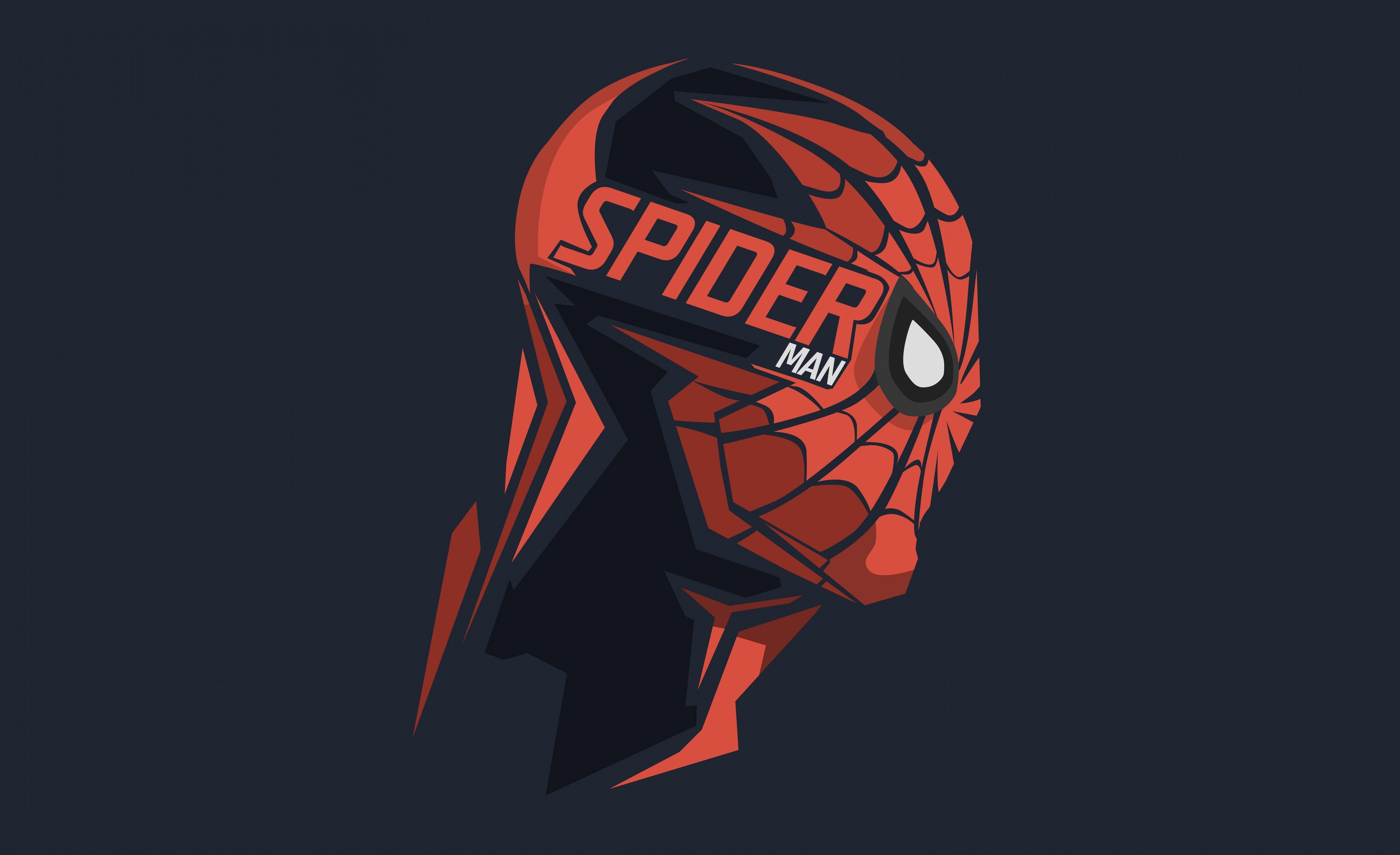 Download 5184x3168 Spider Man, Profile View, Minimal Wallpaper