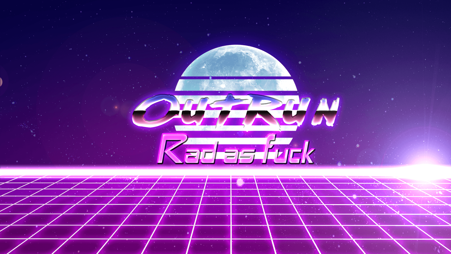 I tried my hand at creating an outrun wallpaper. What do you think