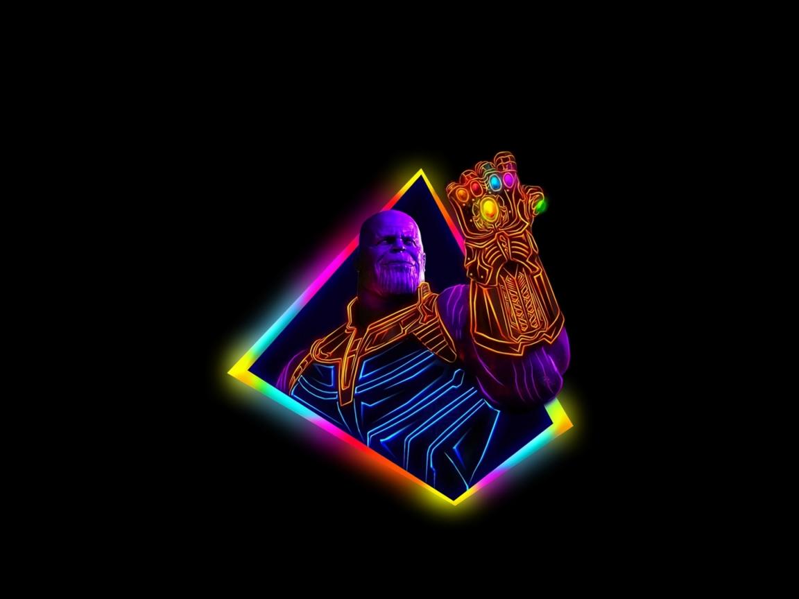 Download Thanos In Avengers Infinity War 2018 80s Outrun Artistic