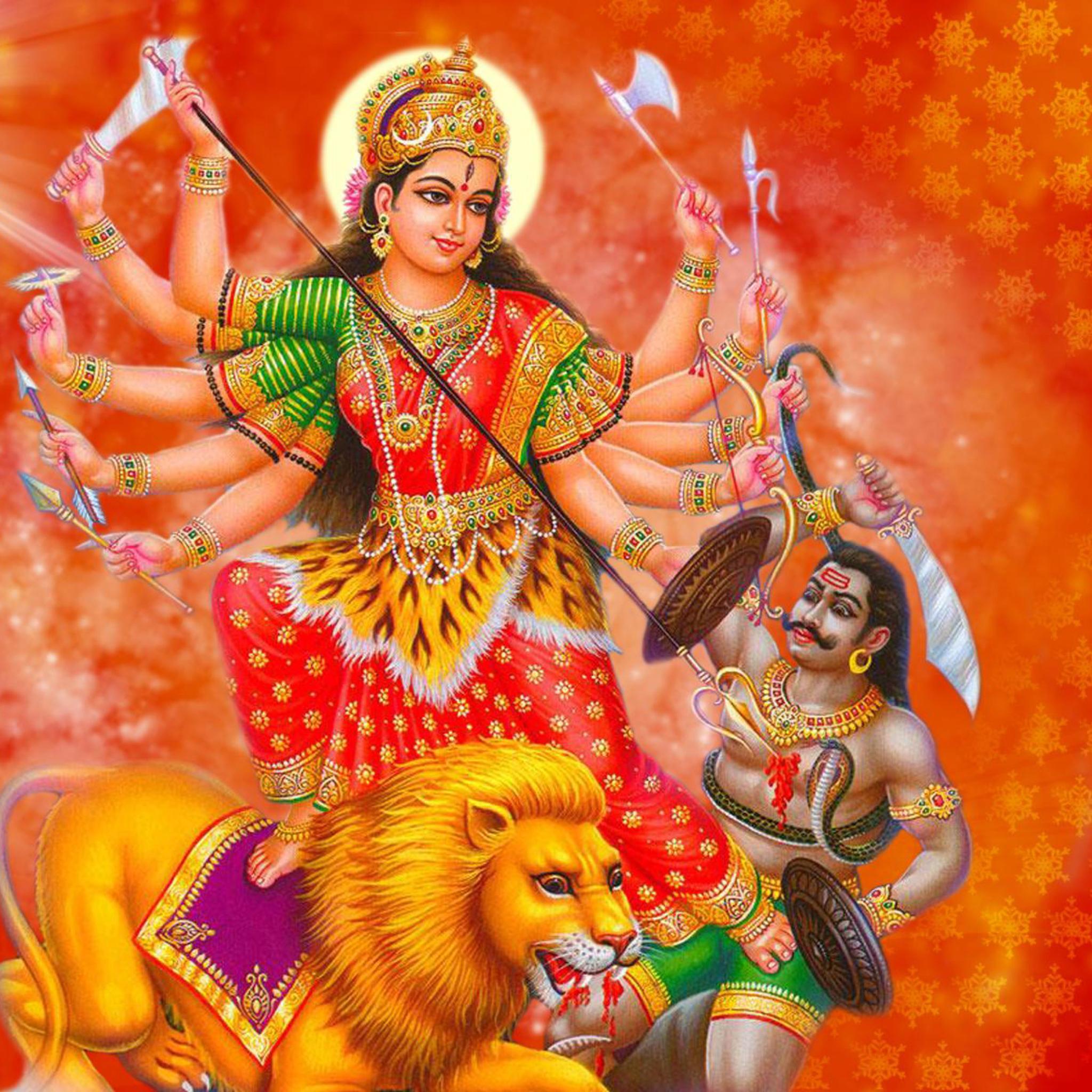 Download Durga Mata 2048 X 2048 Wallpaper Durga
