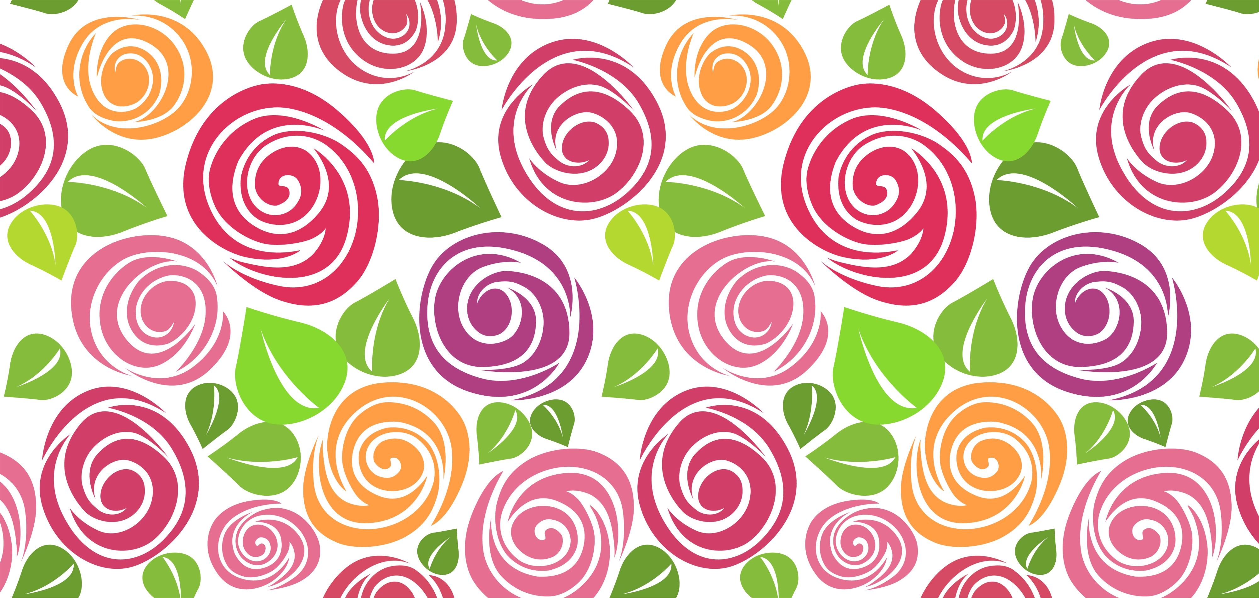 Download wallpaper 4000x1900 roses, background, picture, colors