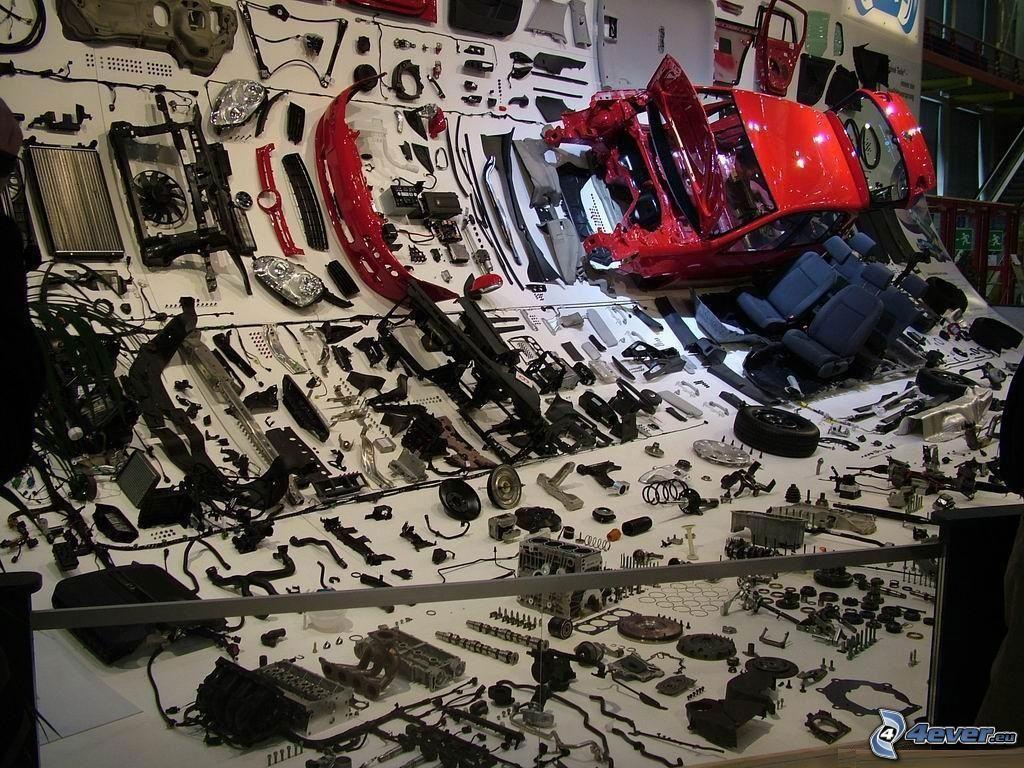 Dismantled car