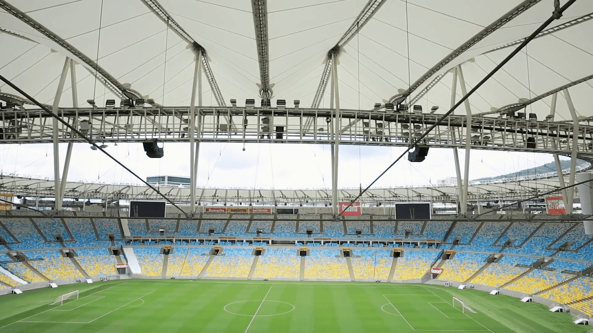The famous Maracana Stadium in Rio de Janeiro, Brazil. Stock Video