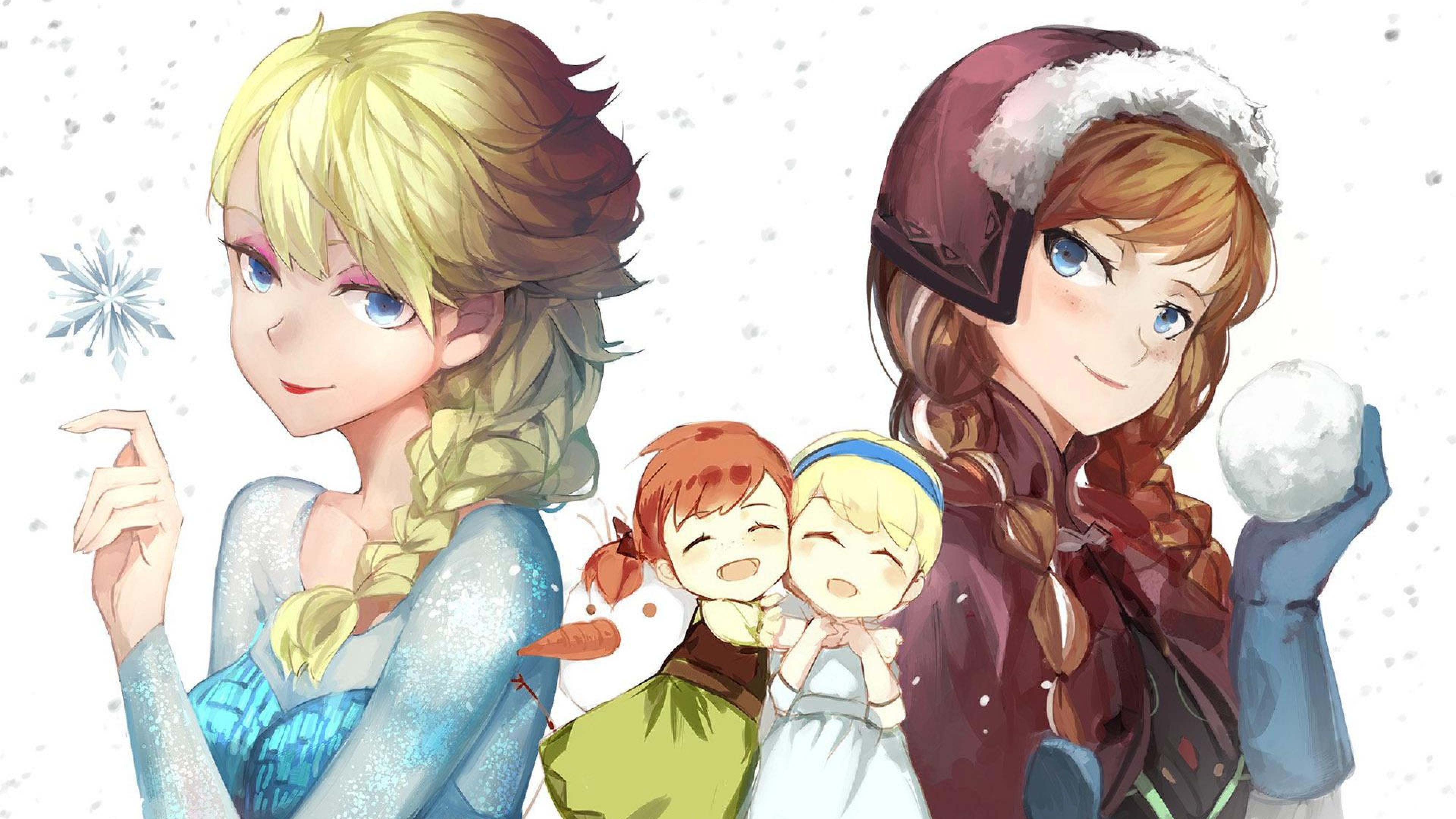 Elsa And Anna Wallpaper HD