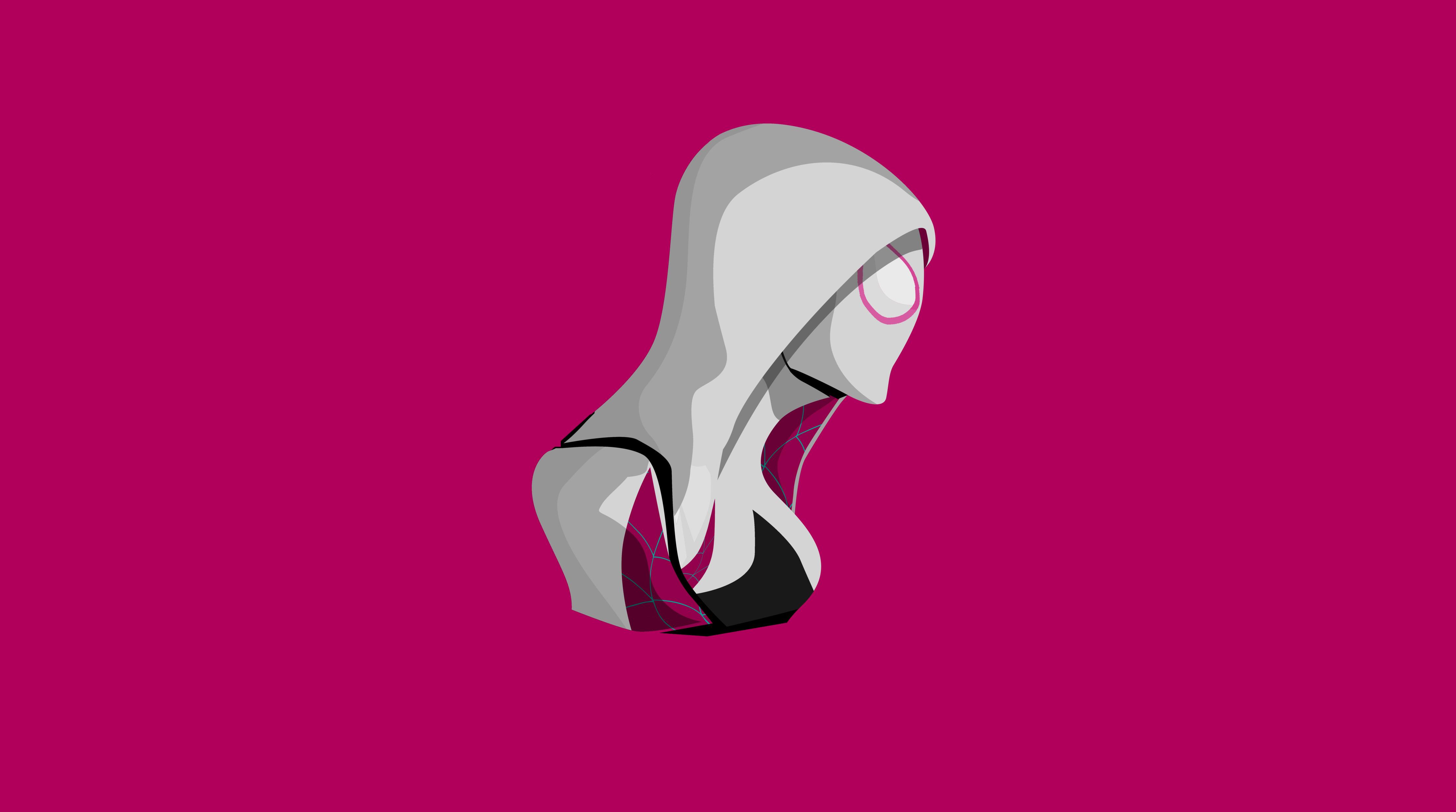 Spider Gwen Minimalism 4k, HD Superheroes, 4k Wallpaper, Image