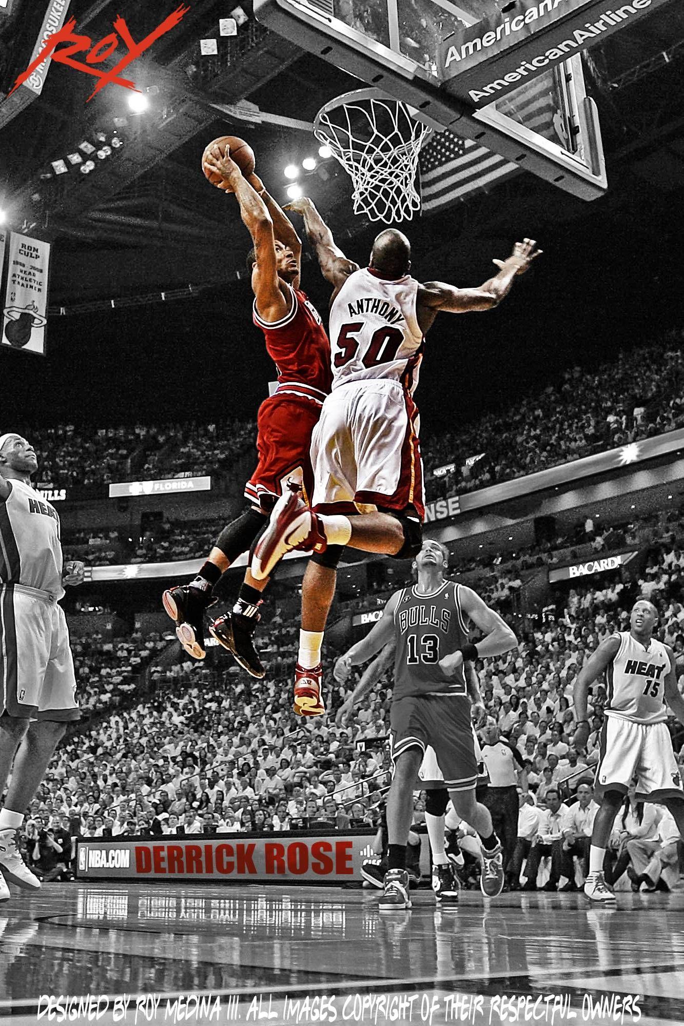 Derrick Rose Dunk Wallpaper. NBA. Basketball