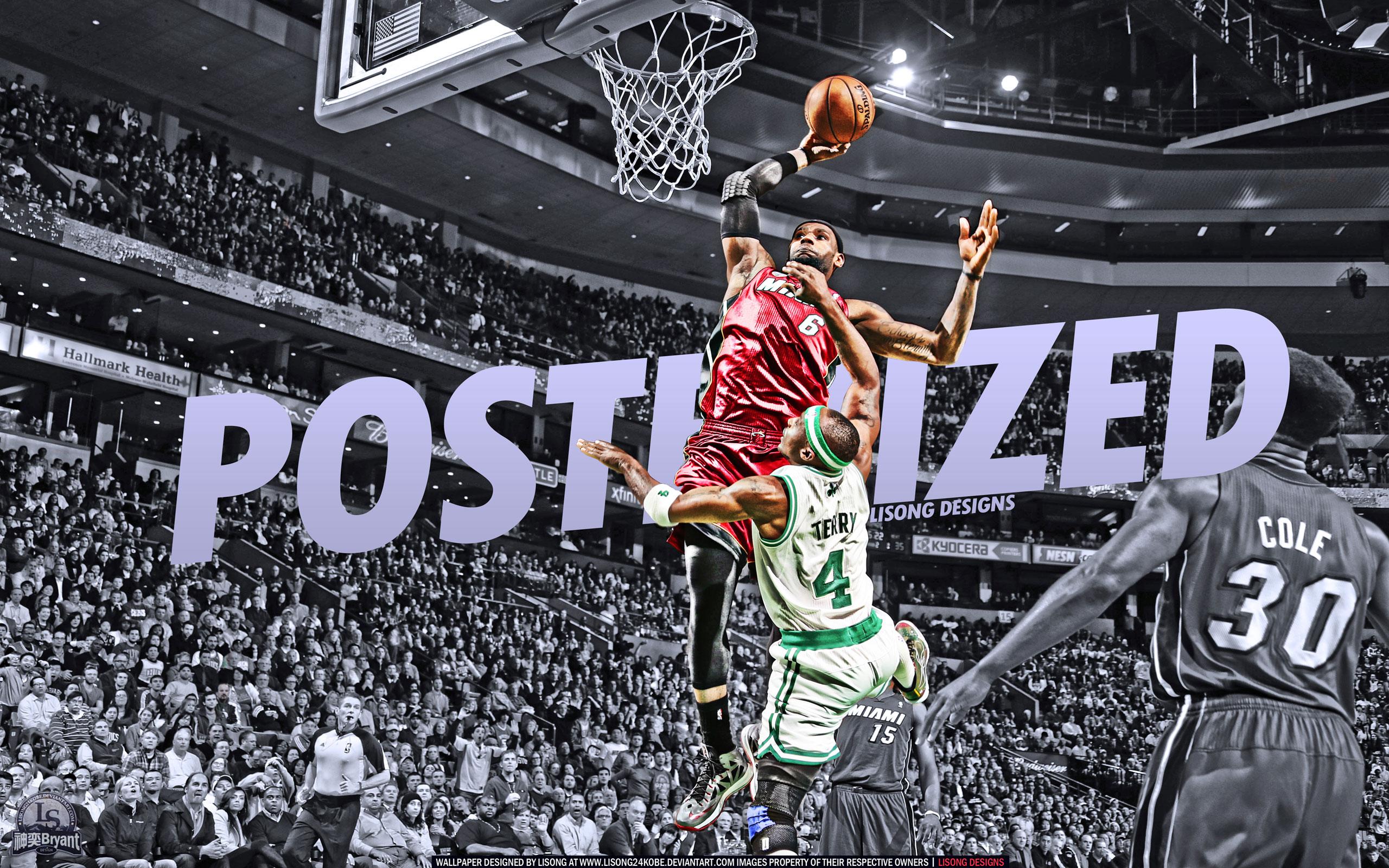 LeBron James Heat Wallpaper Dunking