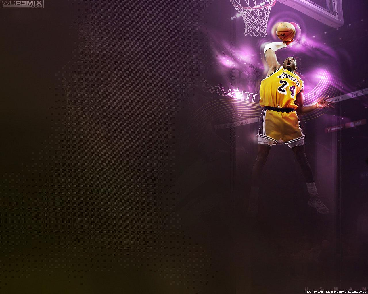 Kobe Bryant Slam Dunk Wallpaper. Basketball Wallpaper at