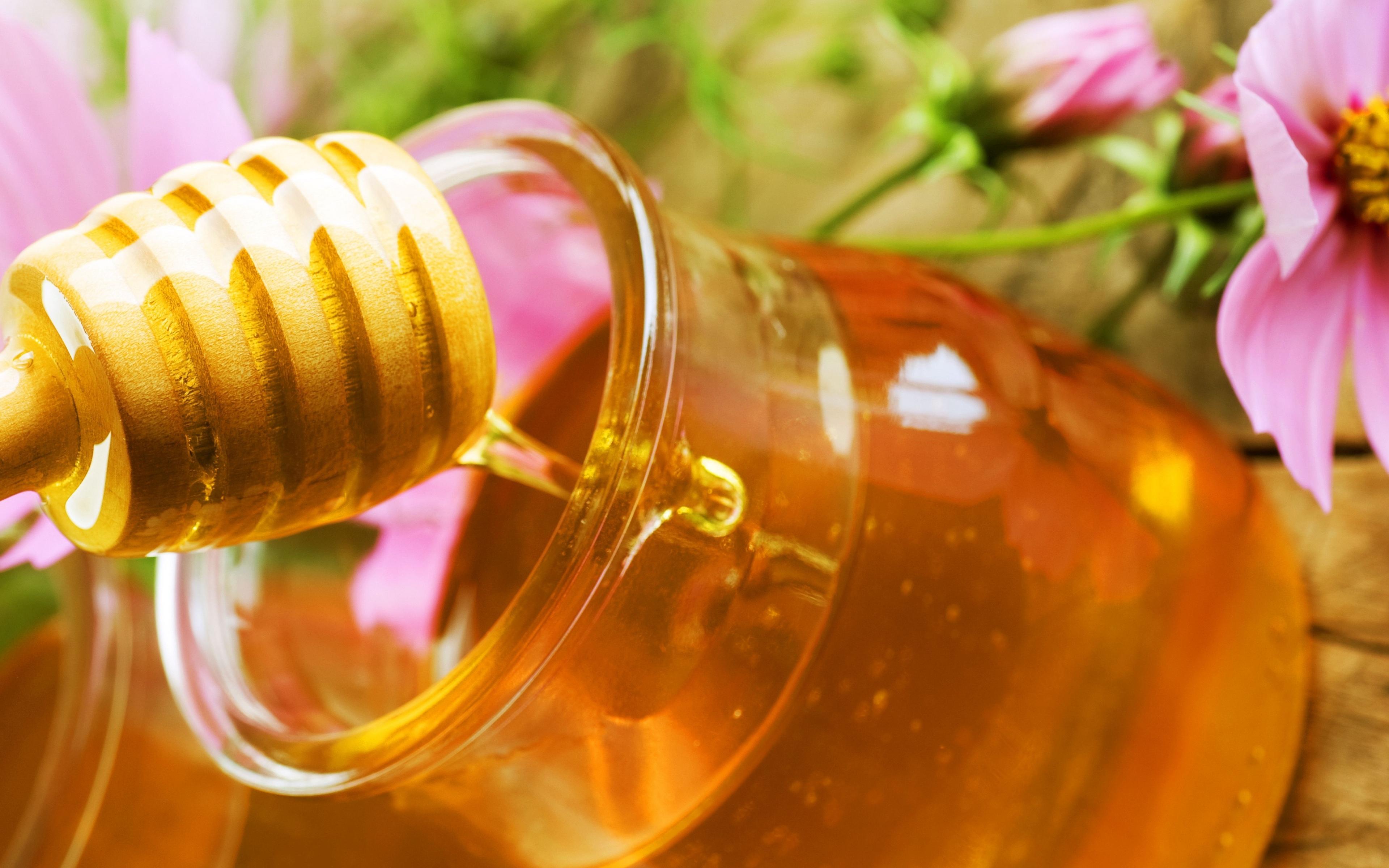 Download wallpaper 3840x2400 honey, flowers, sweet 4k ultra HD 16:10