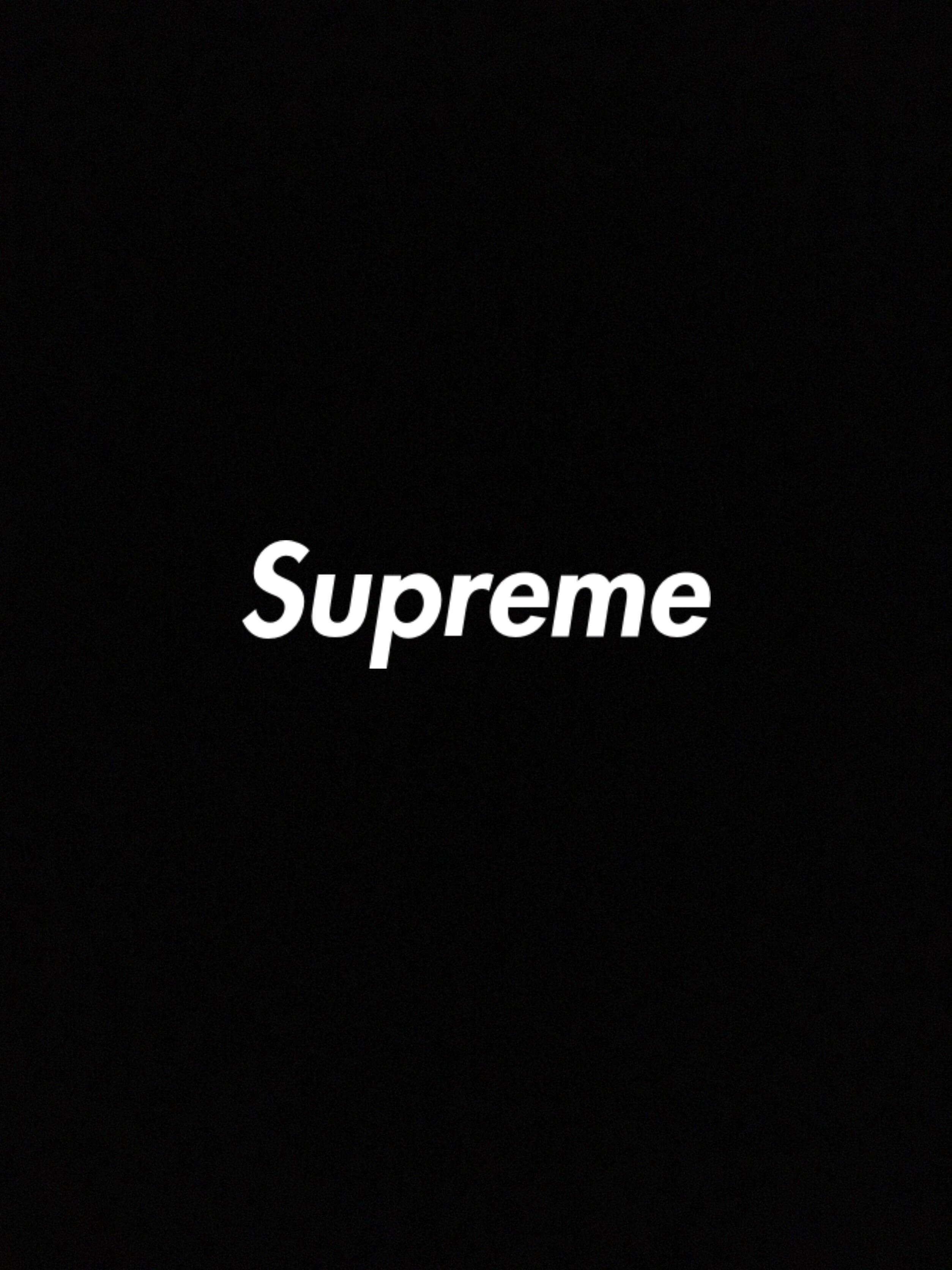 made a very simple supreme BLACK iPhone wallpaper